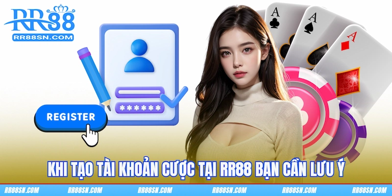 Khi tạo tài khoản cược tại RR88 bạn cần lưu ý
